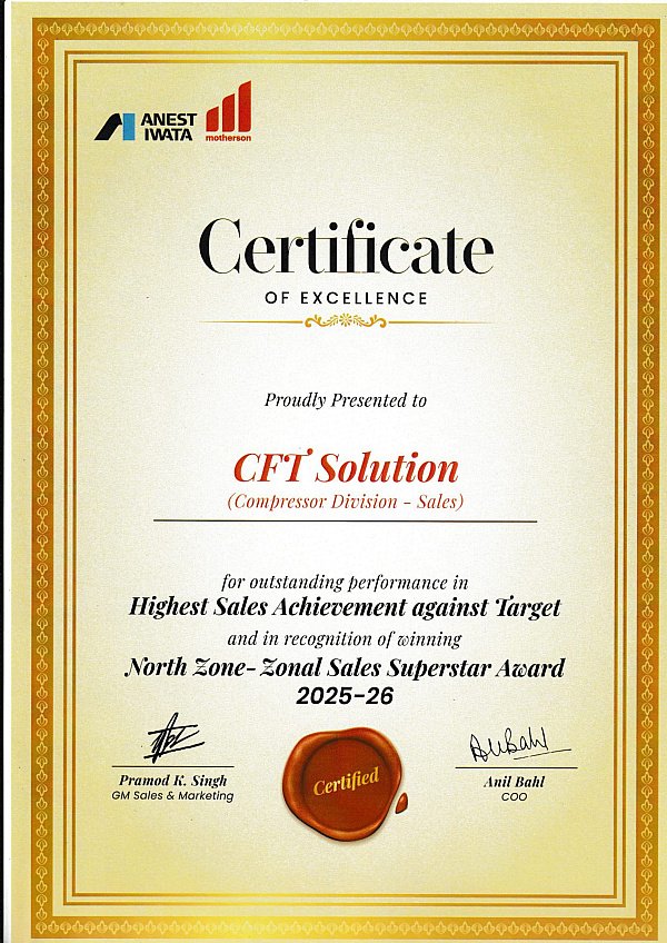 Certificate 1 - CFT Solutions