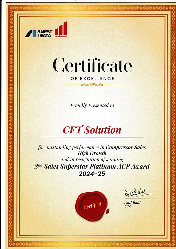 Certificate 6 - CFT Solutions